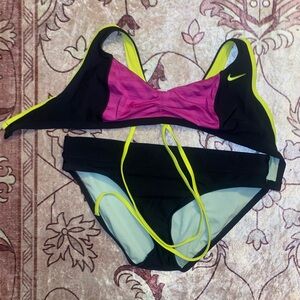 Nike Black and Pink Sporty Bikini